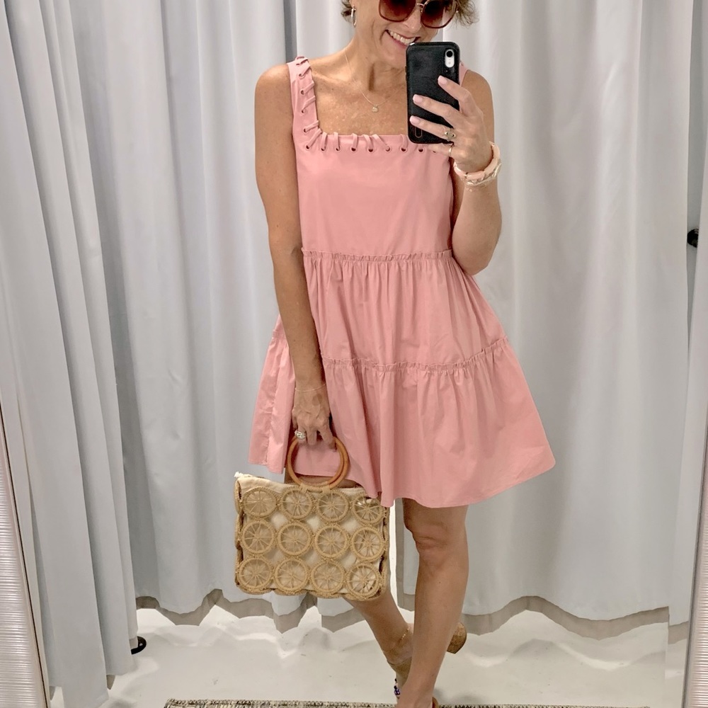 AUREUM Pink Tiered Mini Sundress